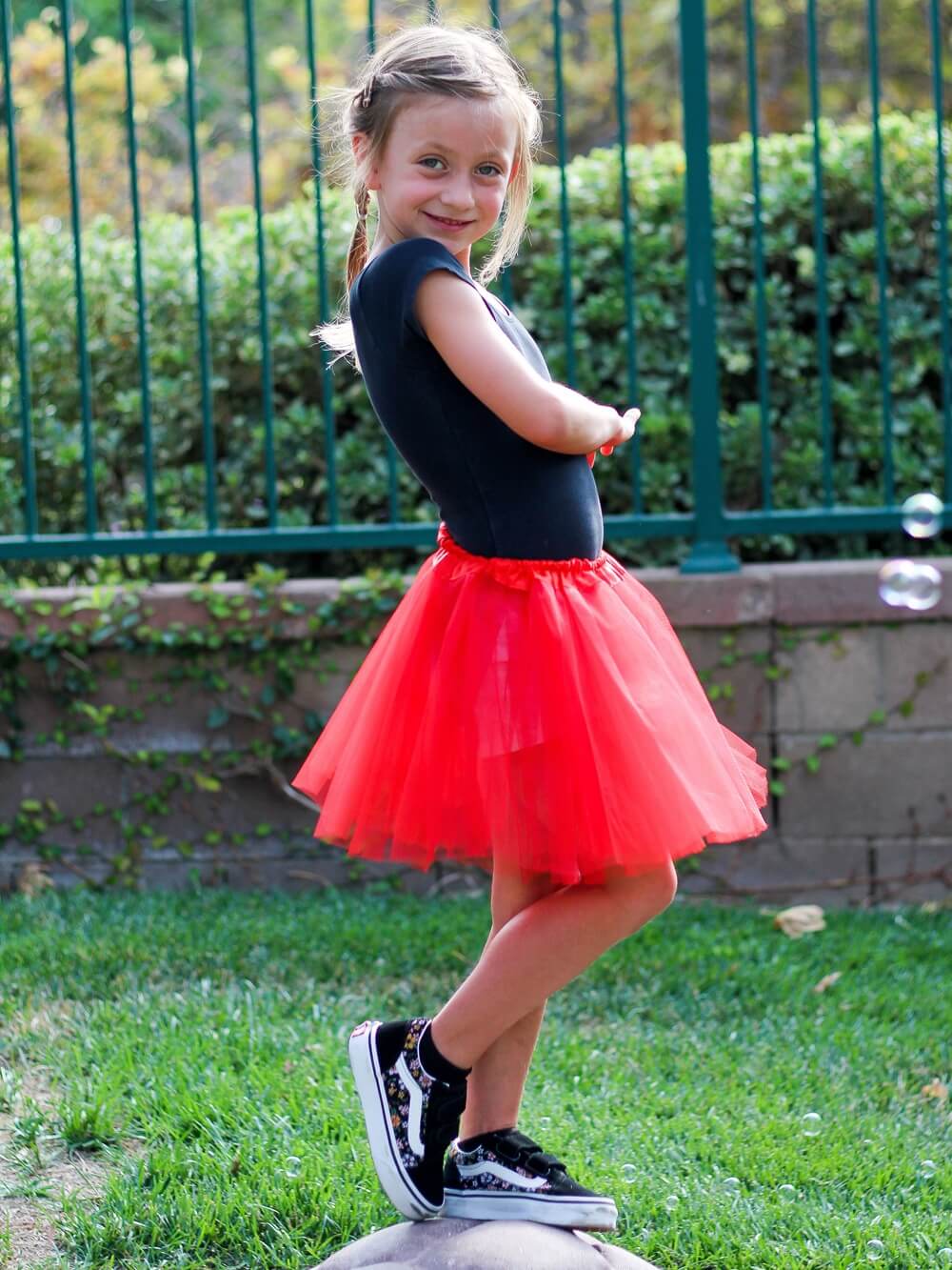 Red Tutu Skirt for Girls – 3-Layer Tulle Ballet, Dance, and Dress-Up Costume Skirt - Sydney So Sweet