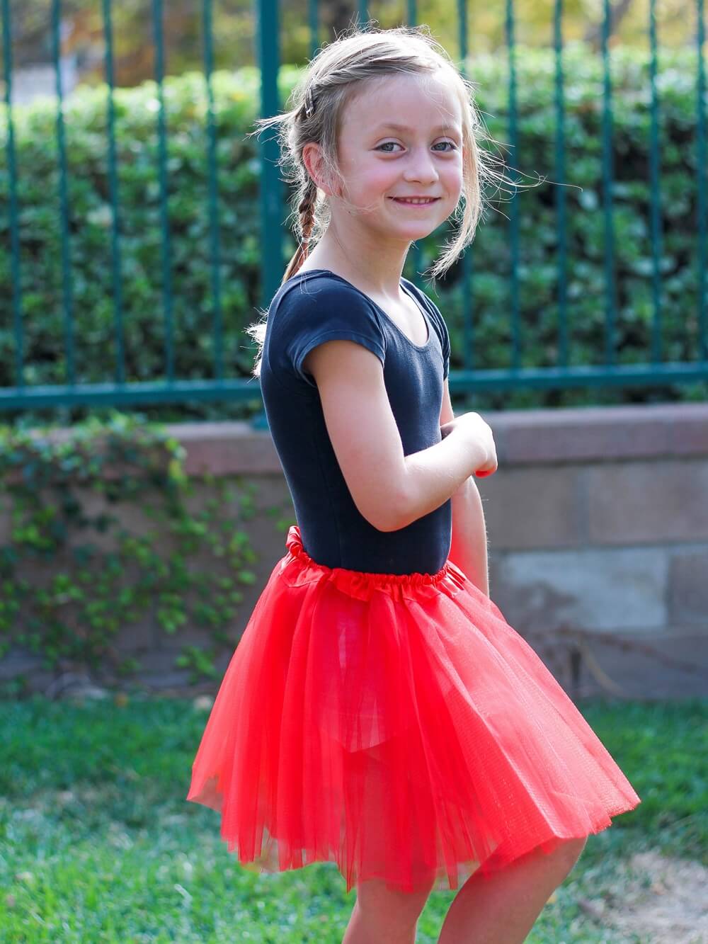 Red Tutu Skirt for Girls – 3-Layer Tulle Ballet, Dance, and Dress-Up Costume Skirt - Sydney So Sweet