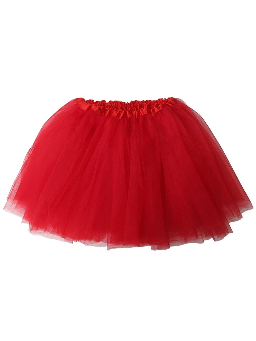 Red Tutu Skirt for Girls – 3-Layer Tulle Ballet, Dance, and Dress-Up Costume Skirt - Sydney So Sweet