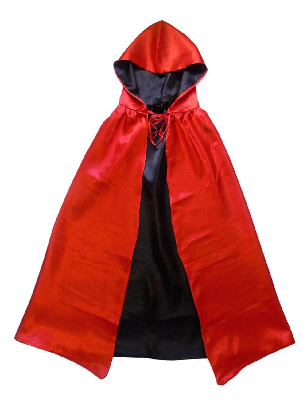 Black & Red Hooded Cape, Superhero or Princess Reversible Hooded Cloak - Sydney So Sweet
