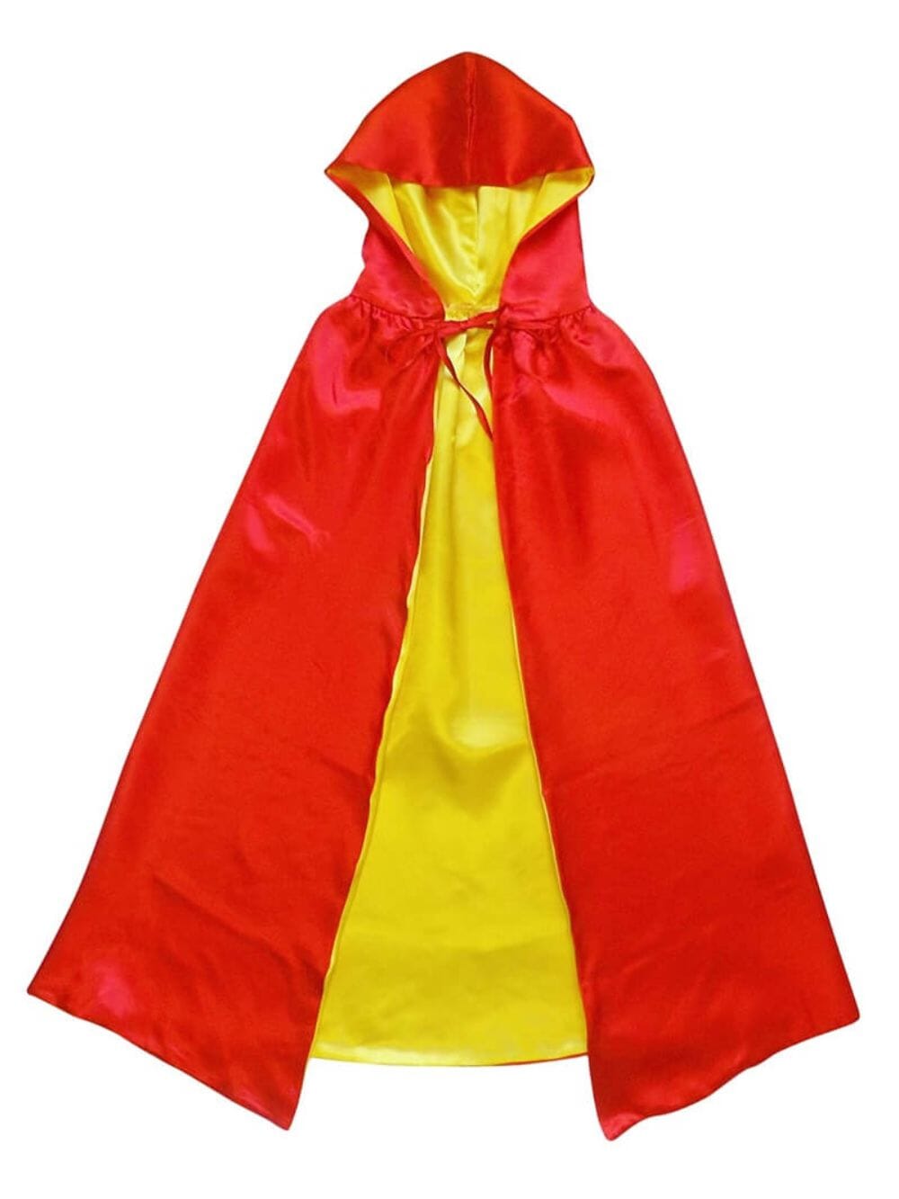 Red & Yellow Hooded Cape, Superhero or Princess Reversible Hooded Cloak - Sydney So Sweet