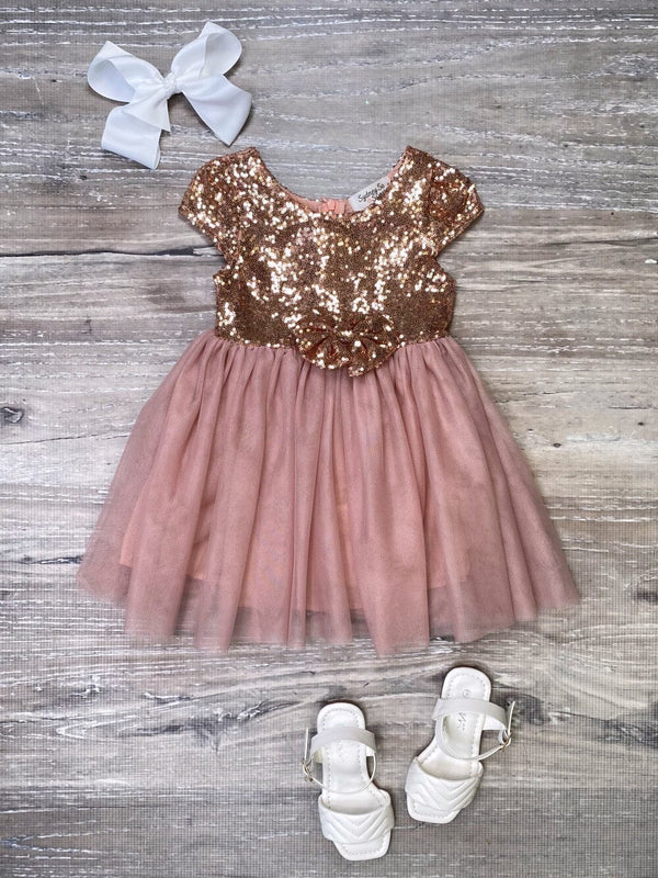 Rose gold tutu shops dress