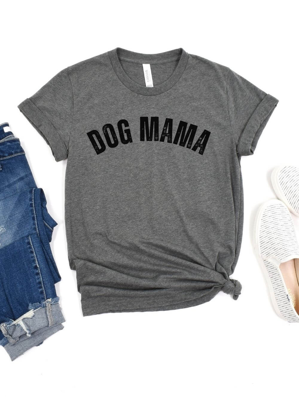 Dog Mama Rustic Women's Jersey Short Sleeve Graphic Tee - 12 Colors - Sydney So Sweet