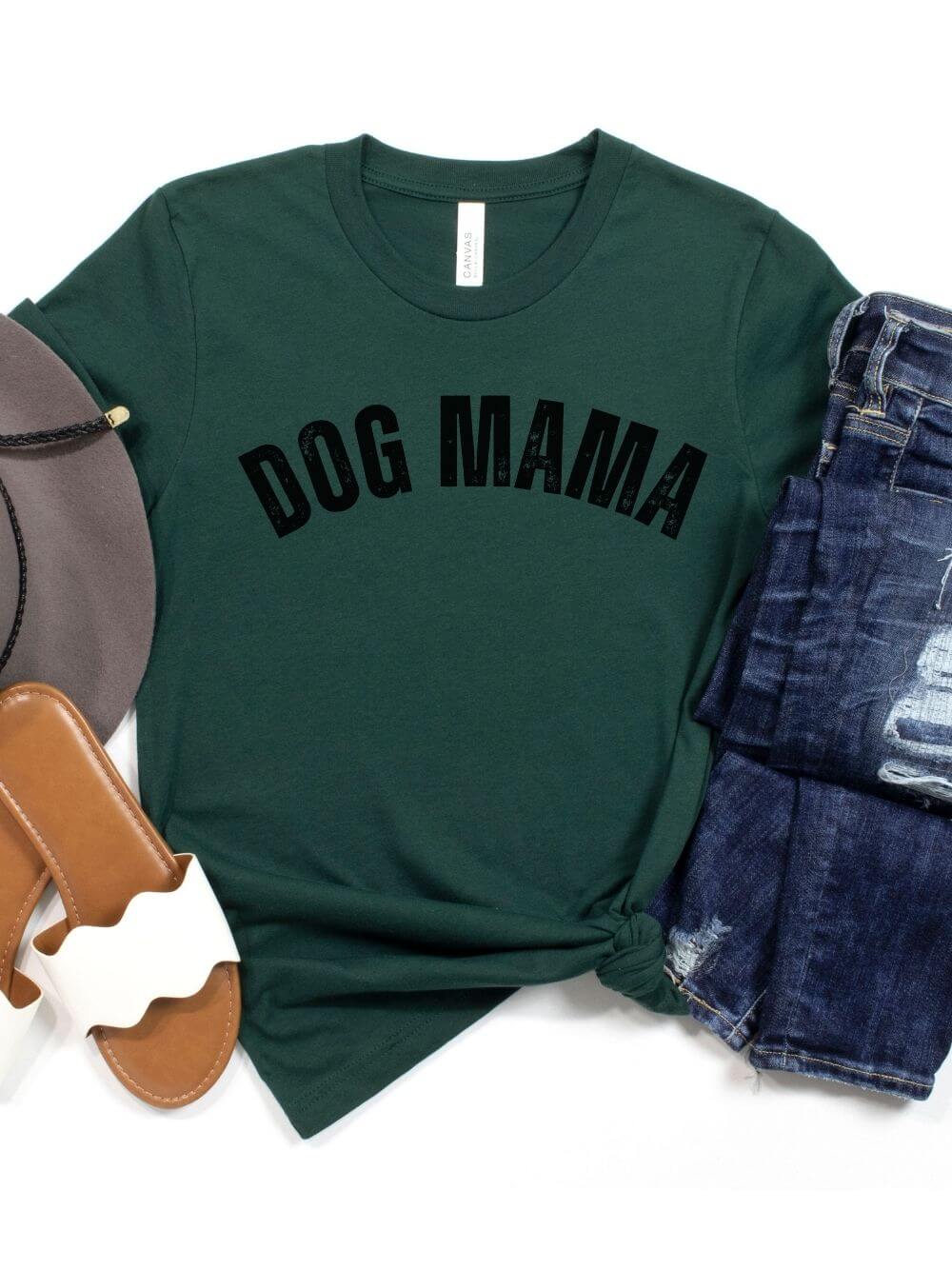 Dog Mama Rustic Women's Jersey Short Sleeve Graphic Tee - 12 Colors - Sydney So Sweet