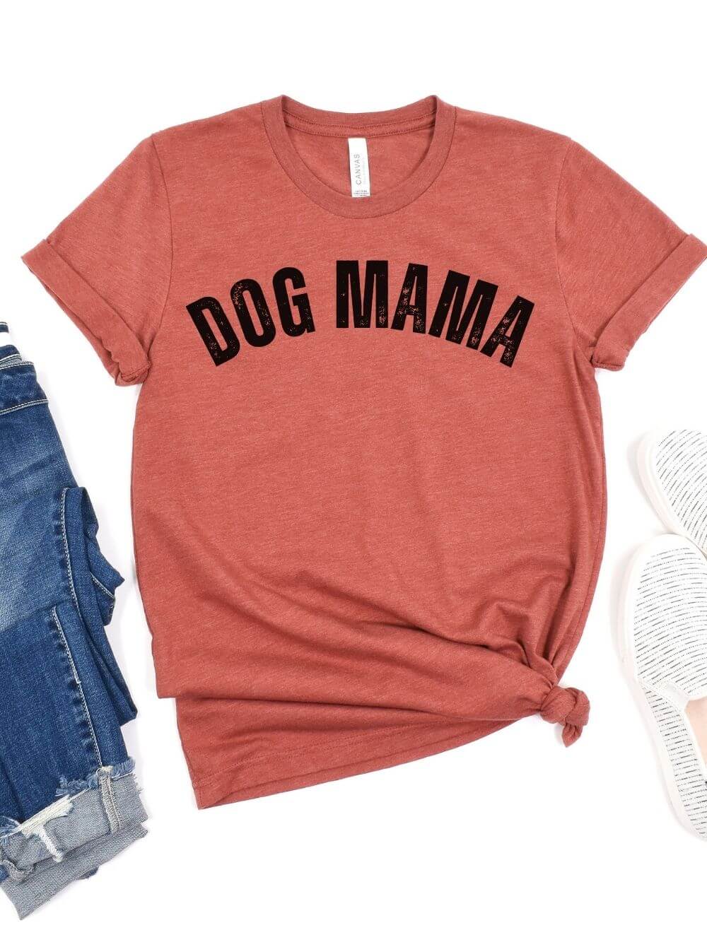 Dog Mama Rustic Women's Jersey Short Sleeve Graphic Tee - 12 Colors - Sydney So Sweet