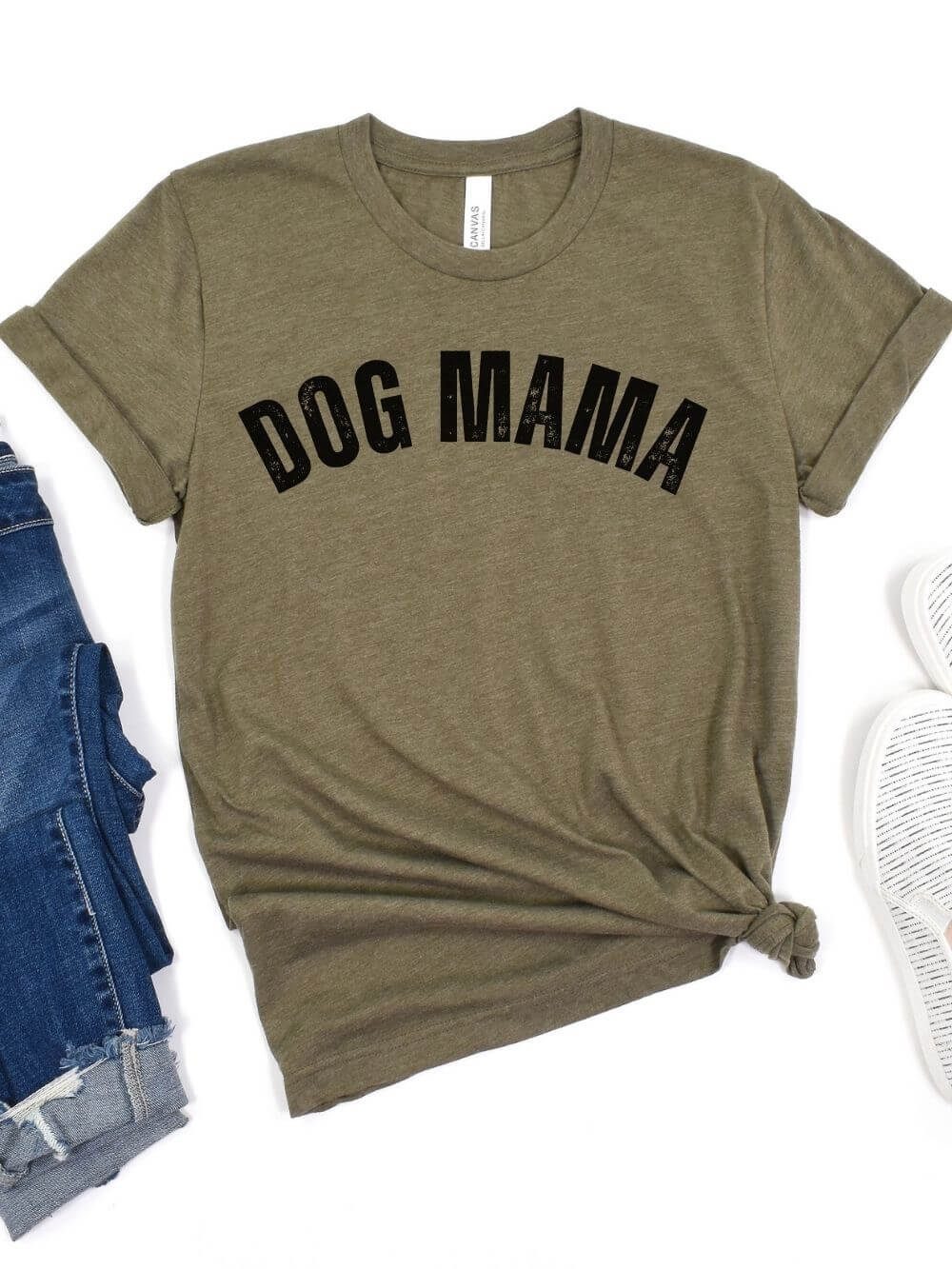 Dog Mama Rustic Women's Jersey Short Sleeve Graphic Tee - 12 Colors - Sydney So Sweet