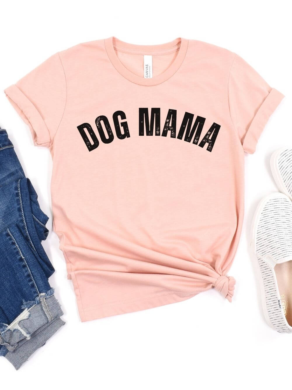 Dog Mama Rustic Women's Jersey Short Sleeve Graphic Tee - 12 Colors - Sydney So Sweet