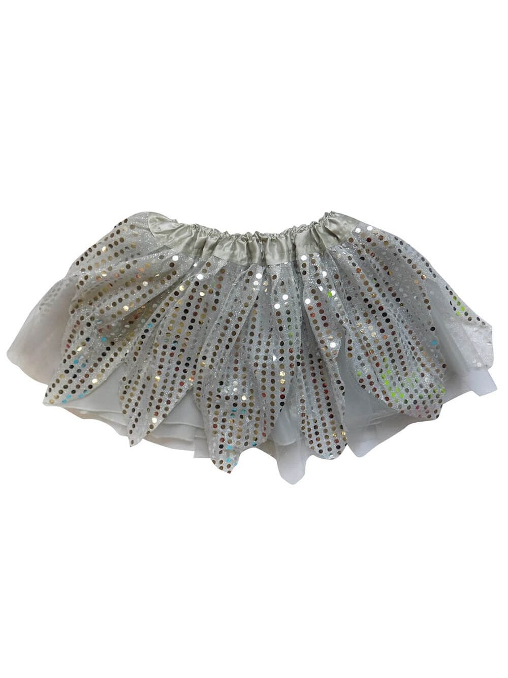 Silver Sparkle Running Tutu Skirt Costume for Girls, Women, Plus - Sydney So Sweet