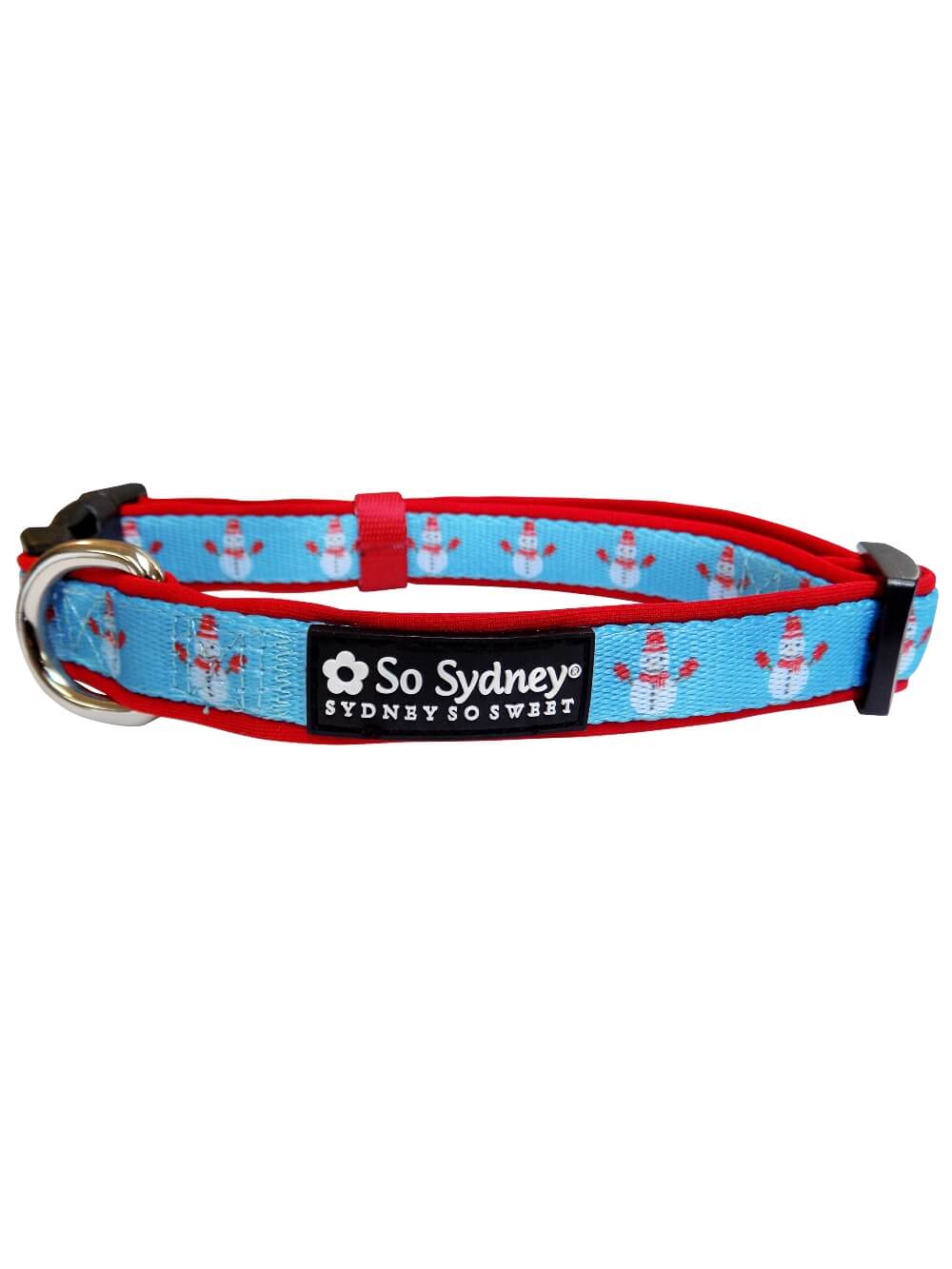 Frosty the Snowman Winter Blue Fashion Holiday Dog Collar - Sydney So Sweet