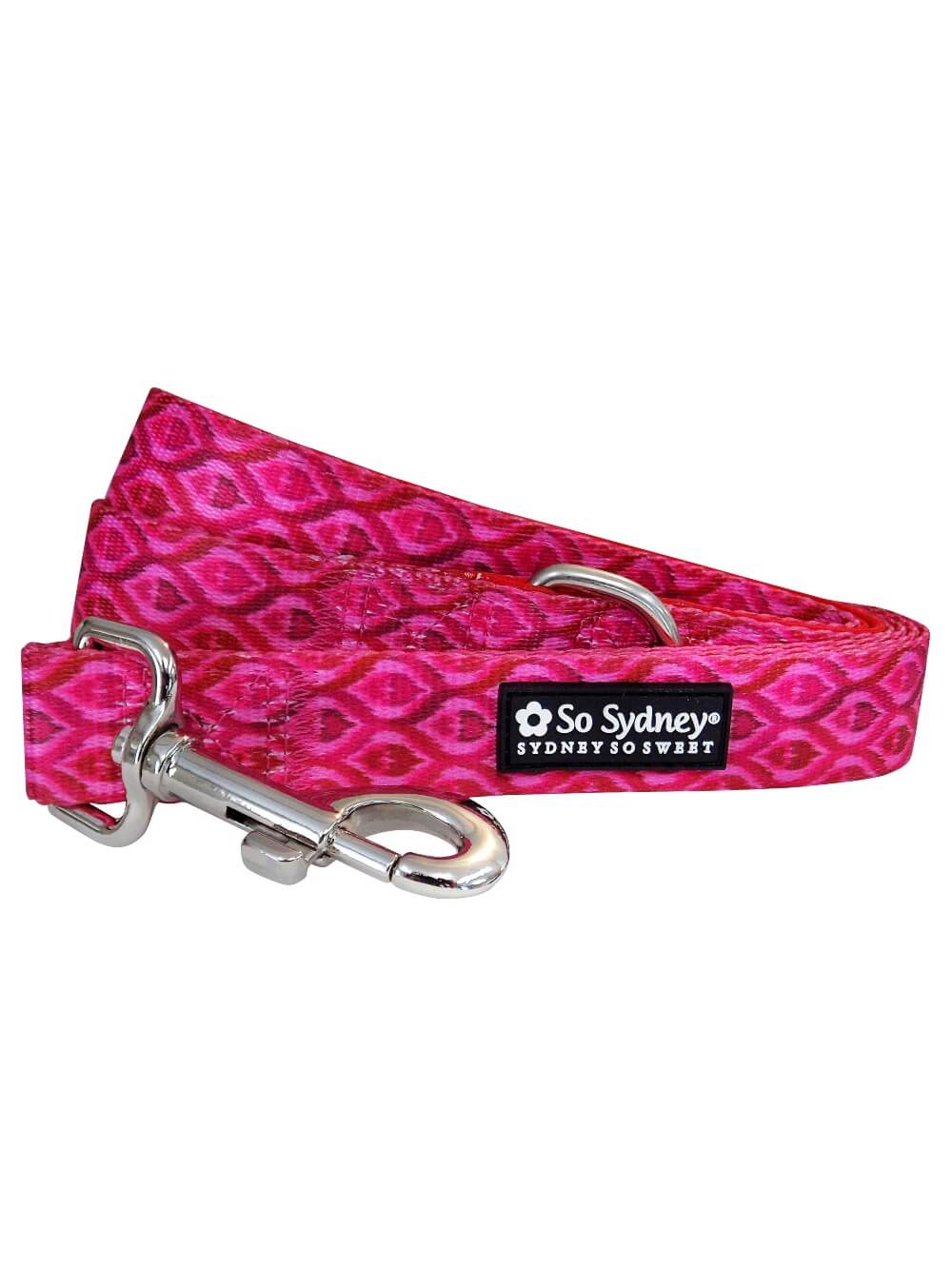 Hot Pink Boho Tribal Print Fashionable Bright &amp; Cute Dog Leash - Sydney So Sweet