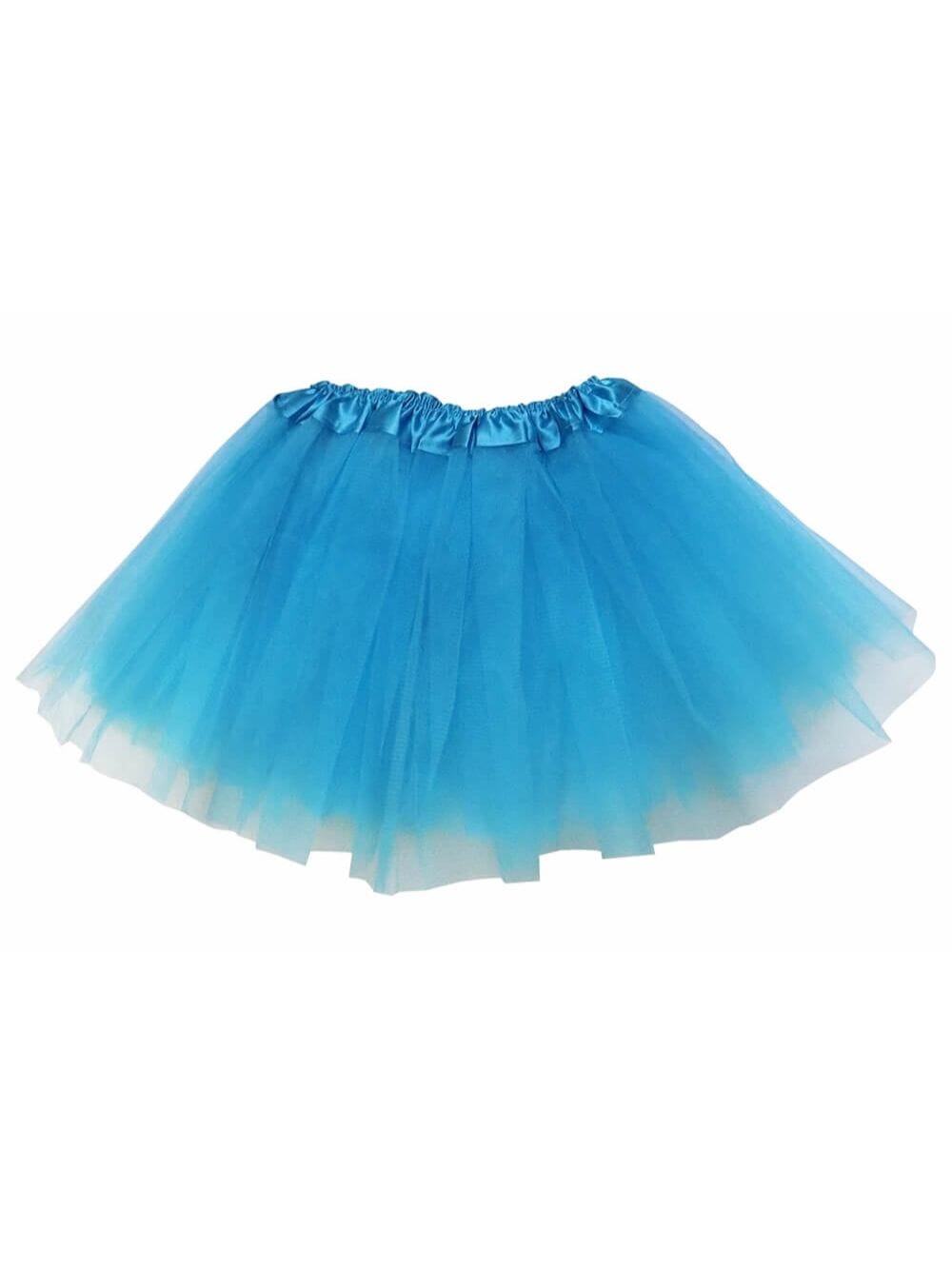 Turquoise Blue Tutu Skirt - Kids Size 3-Layer Tulle Basic Ballet Dance Costume Tutus for Girls - Sydney So Sweet