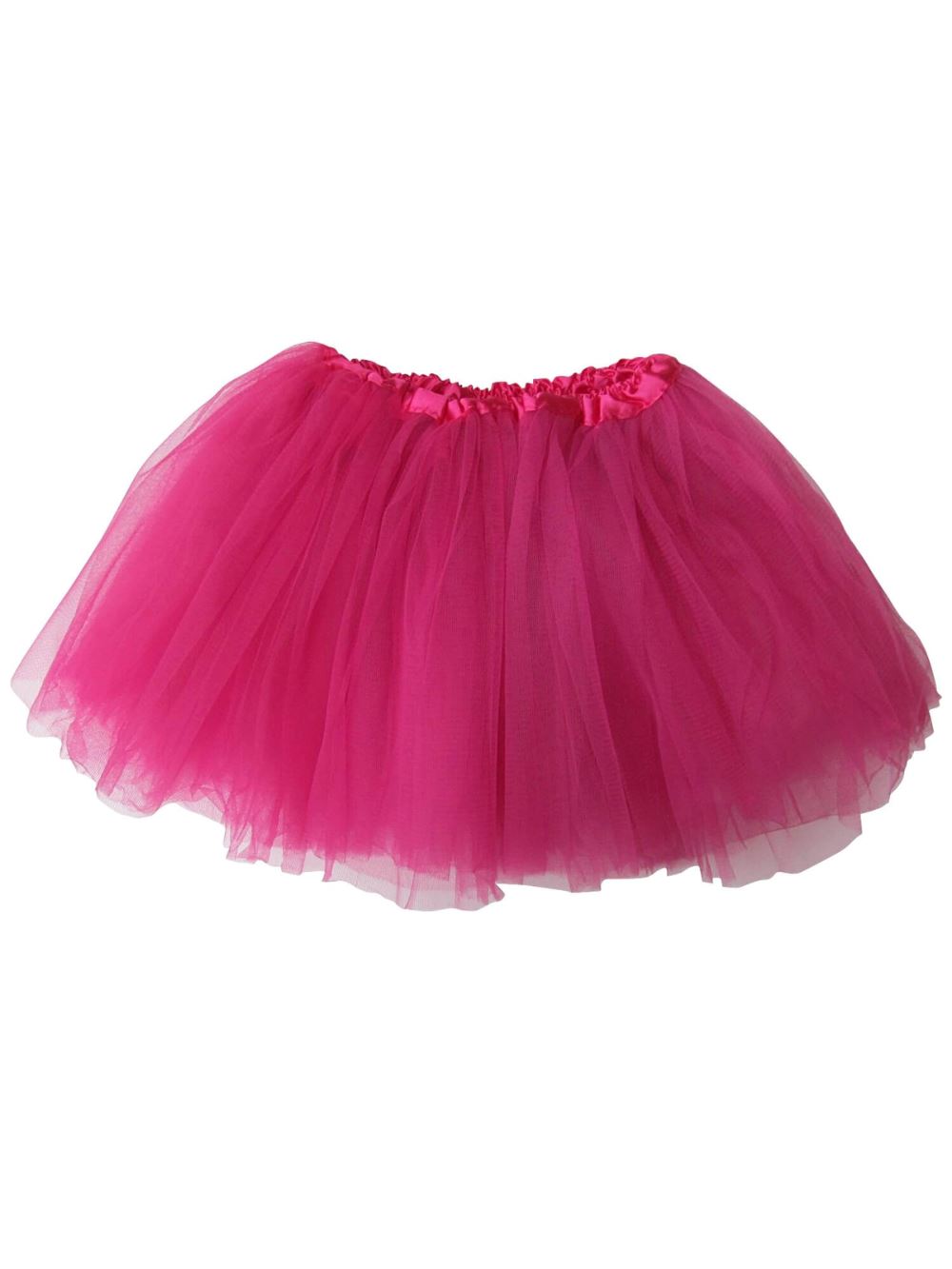 Hot Pink Tutu Skirt for Girls – 3-Layer Tulle Ballet, Dance, and Dress-Up Costume Skirt - Sydney So Sweet