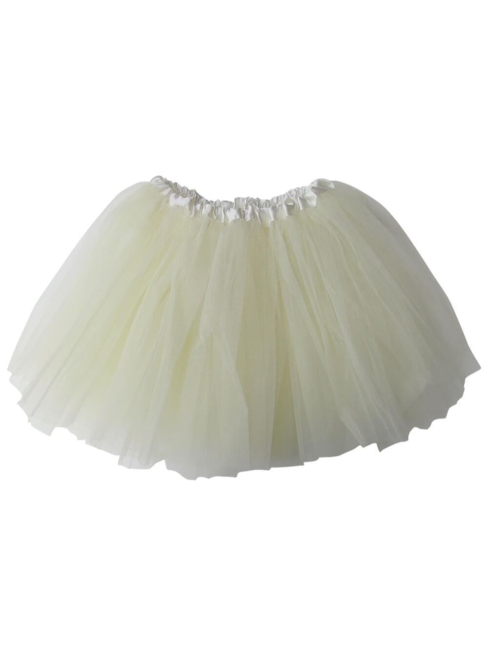 Ivory Tutu Skirt for Girls – 3-Layer Tulle Ballet, Dance, and Dress-Up Costume Skirt - Sydney So Sweet