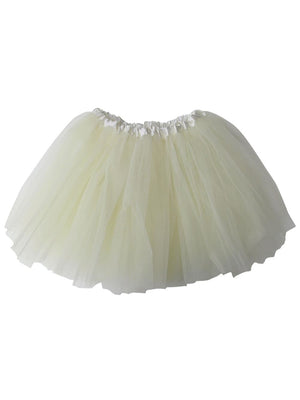 Ivory Tutu Skirt - Kids Size 3-Layer Tulle Basic Ballet Dance Costume Tutus for Girls - Sydney So Sweet