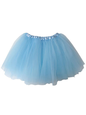 Light Blue Tutu Skirt - Kids Size 3-Layer Tulle Basic Ballet Dance Costume Tutus for Girls - Sydney So Sweet