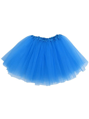 Neon Blue Tutu Skirt - Kids Size 3-Layer Tulle Basic Ballet Dance Costume Tutus for Girls - Sydney So Sweet