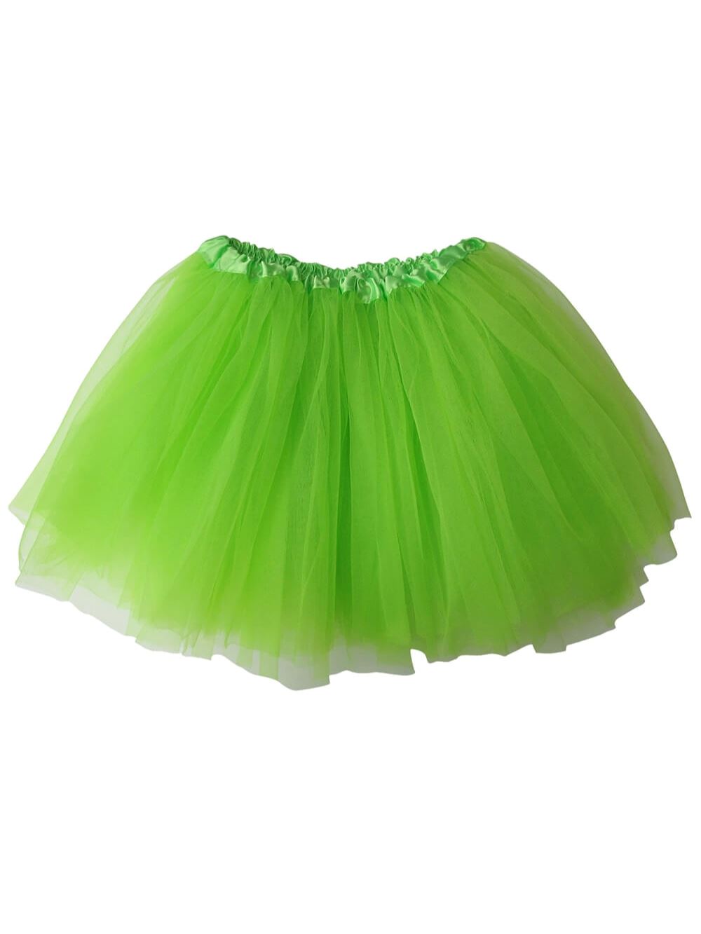 Neon Green Tutu Skirt - Kids Size 3-Layer Tulle Basic Ballet Dance Costume Tutus for Girls - Sydney So Sweet