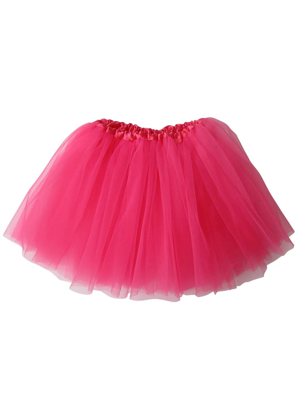 Neon Pink Tutu Skirt - Kids Size 3-Layer Tulle Basic Ballet Dance Costume Tutus for Girls - Sydney So Sweet