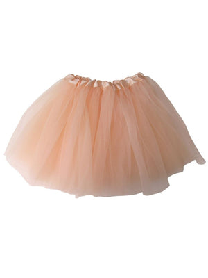 Peach Tutu Skirt - Kids Size 3-Layer Tulle Basic Ballet Dance Costume Tutus for Girls - Sydney So Sweet