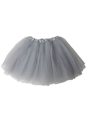 Silver Gray Tutu Skirt - Kids Size 3-Layer Tulle Basic Ballet Dance Costume Tutus for Girls - Sydney So Sweet