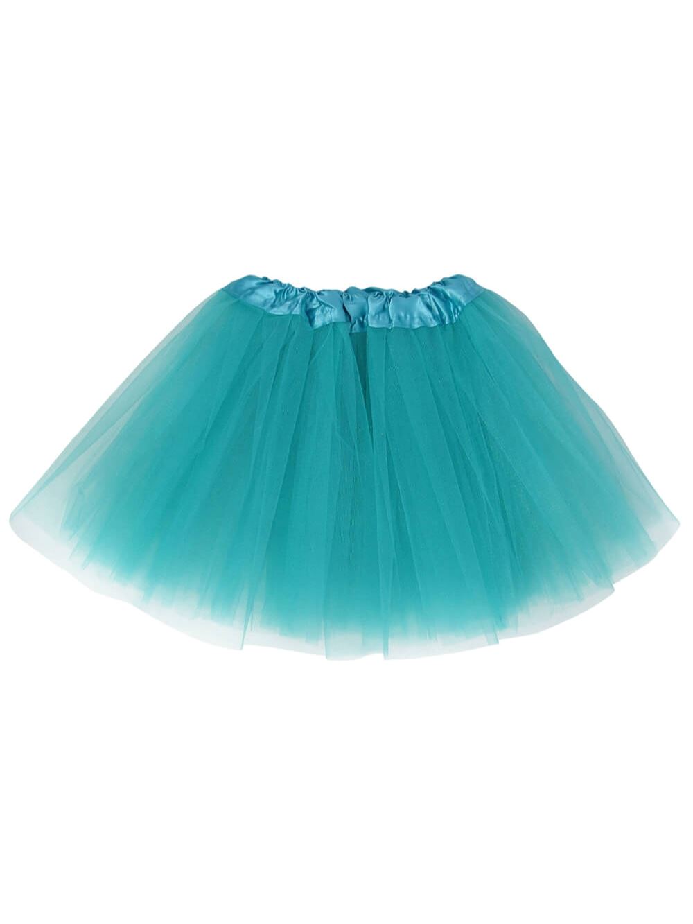 Turquoise Green Tutu Skirt for Girls – 3-Layer Tulle Ballet, Dance, and Dress-Up Costume Skirt - Sydney So Sweet