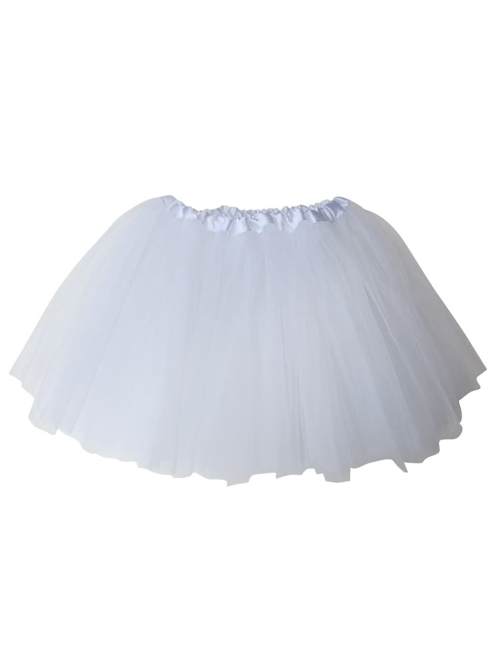 White Tutu Skirt for Girls – 3-Layer Tulle Ballet, Dance, and Dress-Up Costume Skirt - Sydney So Sweet