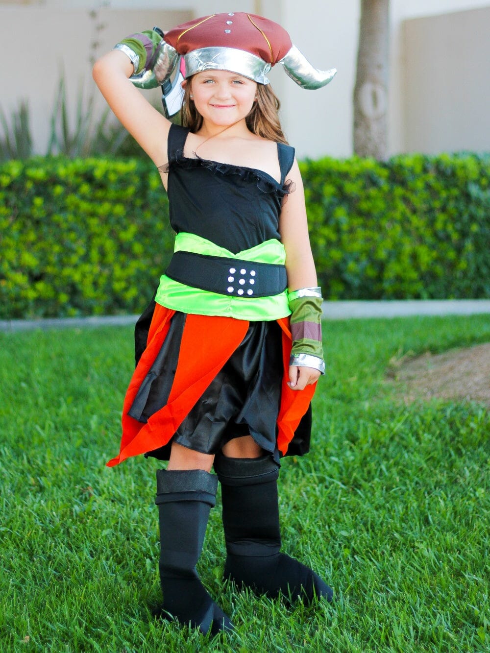 Viking Costume, Deluxe Girl&#39;s or Toddler Viking Halloween Dress Up - Sydney So Sweet