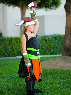 Viking Costume, Deluxe Girl's or Toddler Viking Halloween Dress Up - Sydney So Sweet