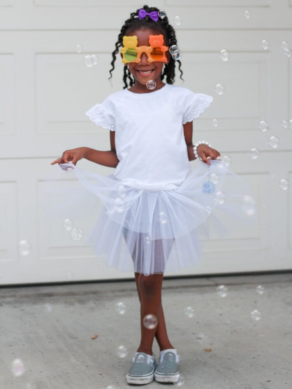 White Tutu Skirt for Girls – 3-Layer Tulle Ballet, Dance, and Dress-Up Costume Skirt - Sydney So Sweet