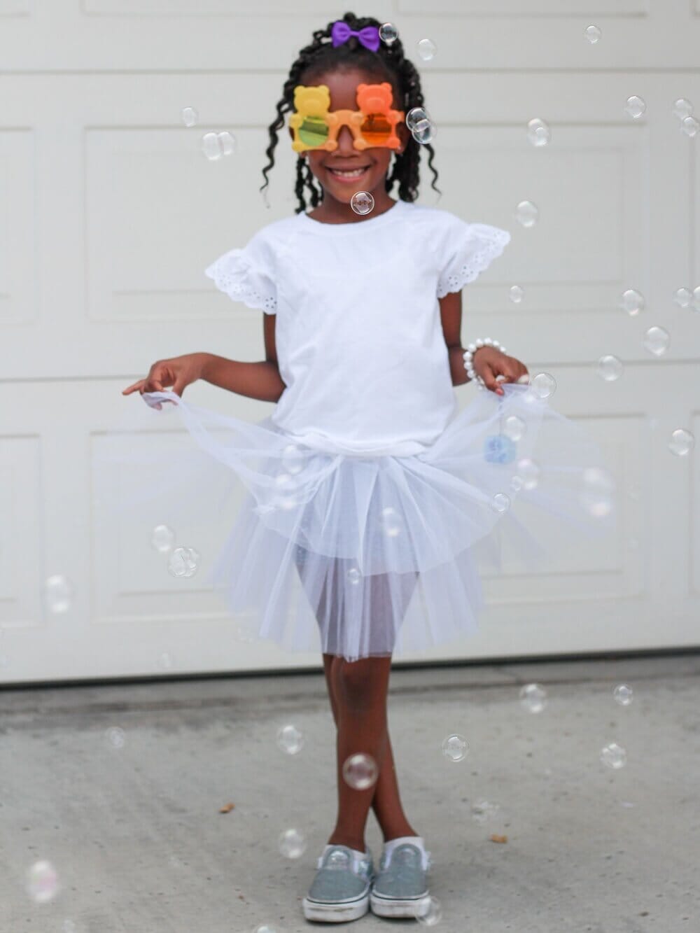 White Tutu Skirt - Kids Size 3-Layer Tulle Basic Ballet Dance Costume Tutus for Girls - Sydney So Sweet