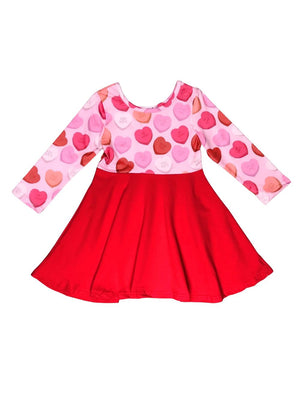 Miss Heart Breaker Pink & Red Girls Skater Dress - Sydney So Sweet