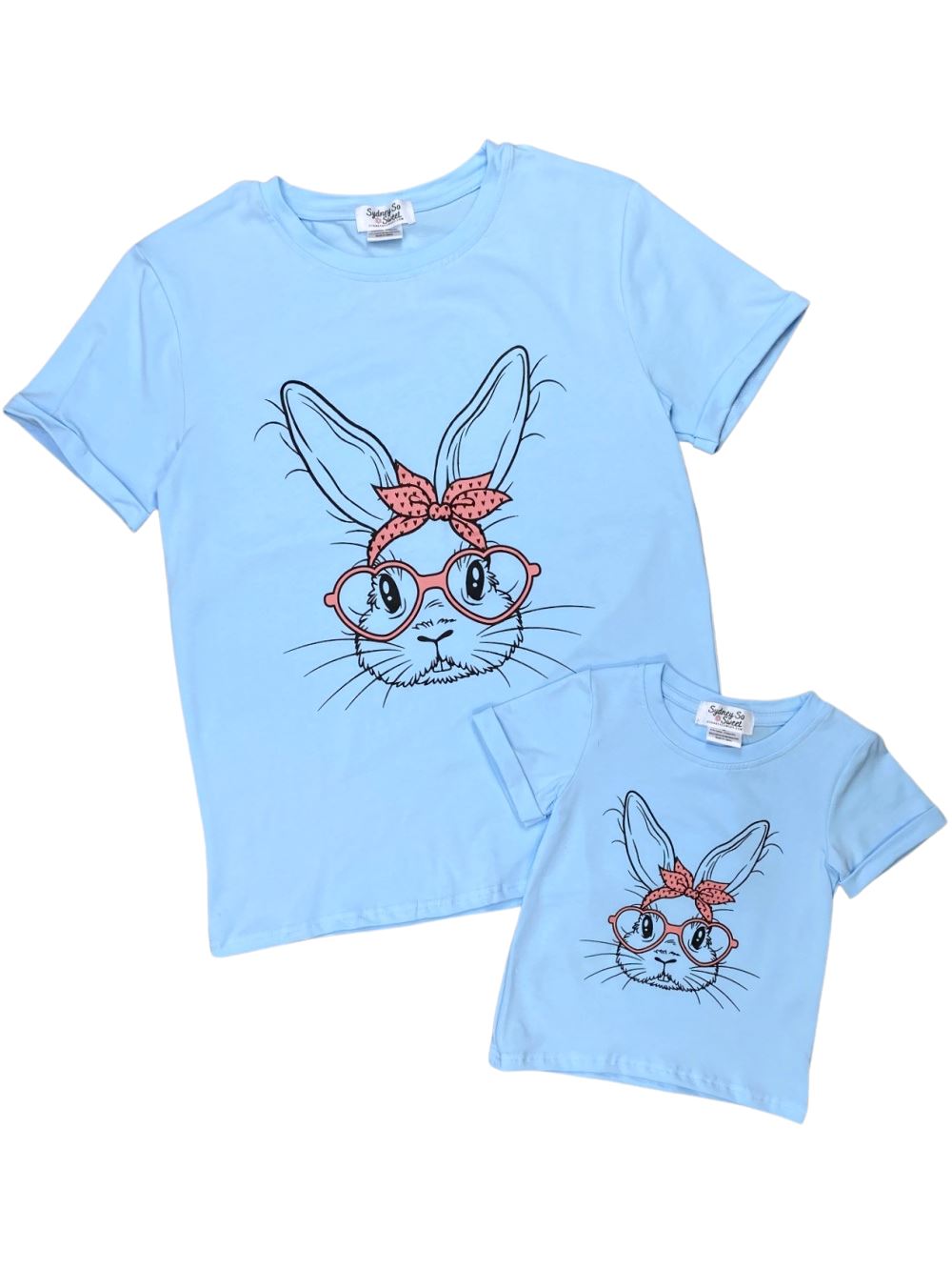 Mommy and Me - Smart Bunny Blue Matching Tops - Sydney So Sweet