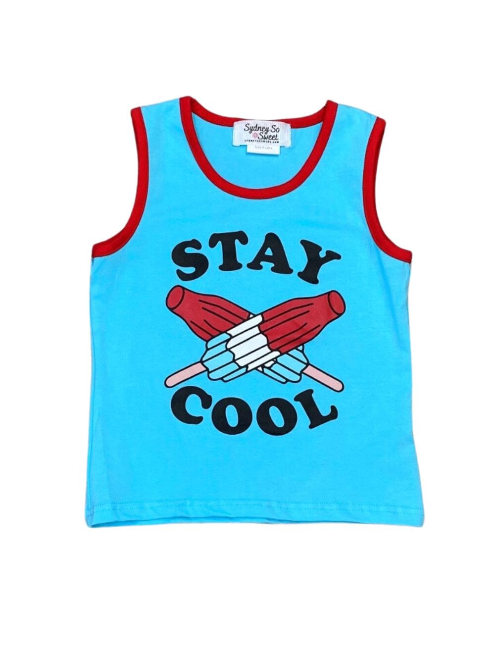 Stay Cool Bomb Pop Popsicles Blue Boys 4th Of July Patriotic Tank Top - Sydney So Sweet