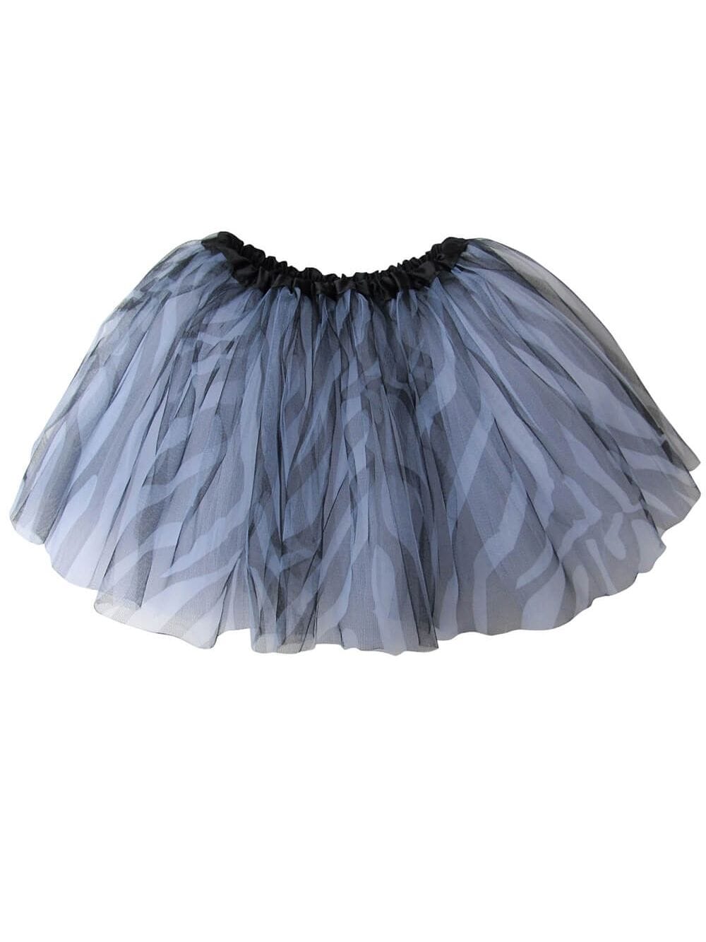 Zebra Tutu Skirt for Girls – 3-Layer Tulle Ballet, Dance, and Dress-Up Costume Skirt - Sydney So Sweet