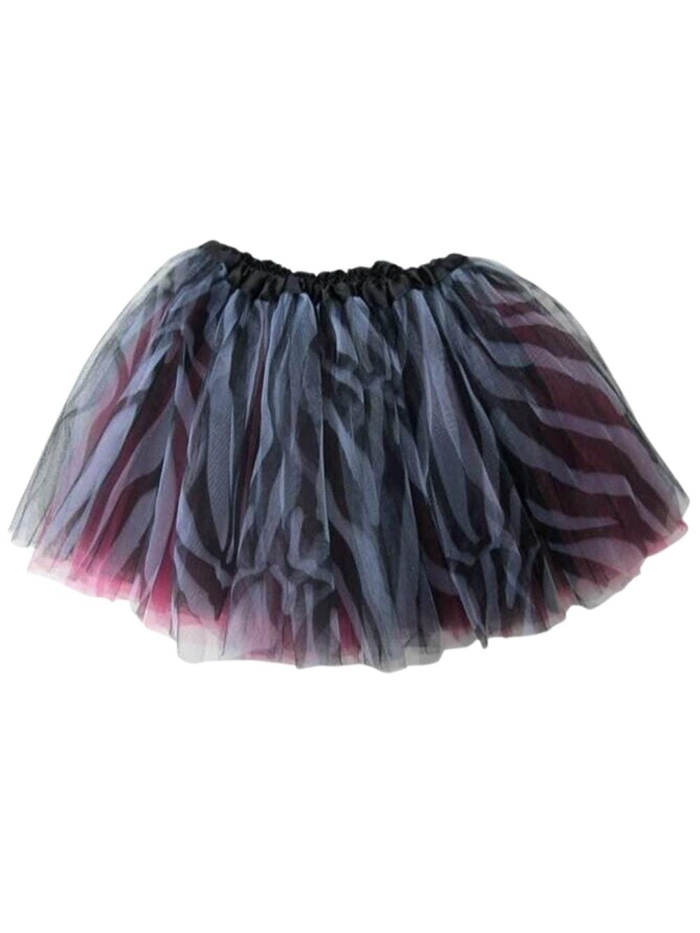Zebra Hot Pink Tutu Skirt - Kids Size 3-Layer Tulle Basic Ballet Dance Costume Tutus for Girls - Sydney So Sweet