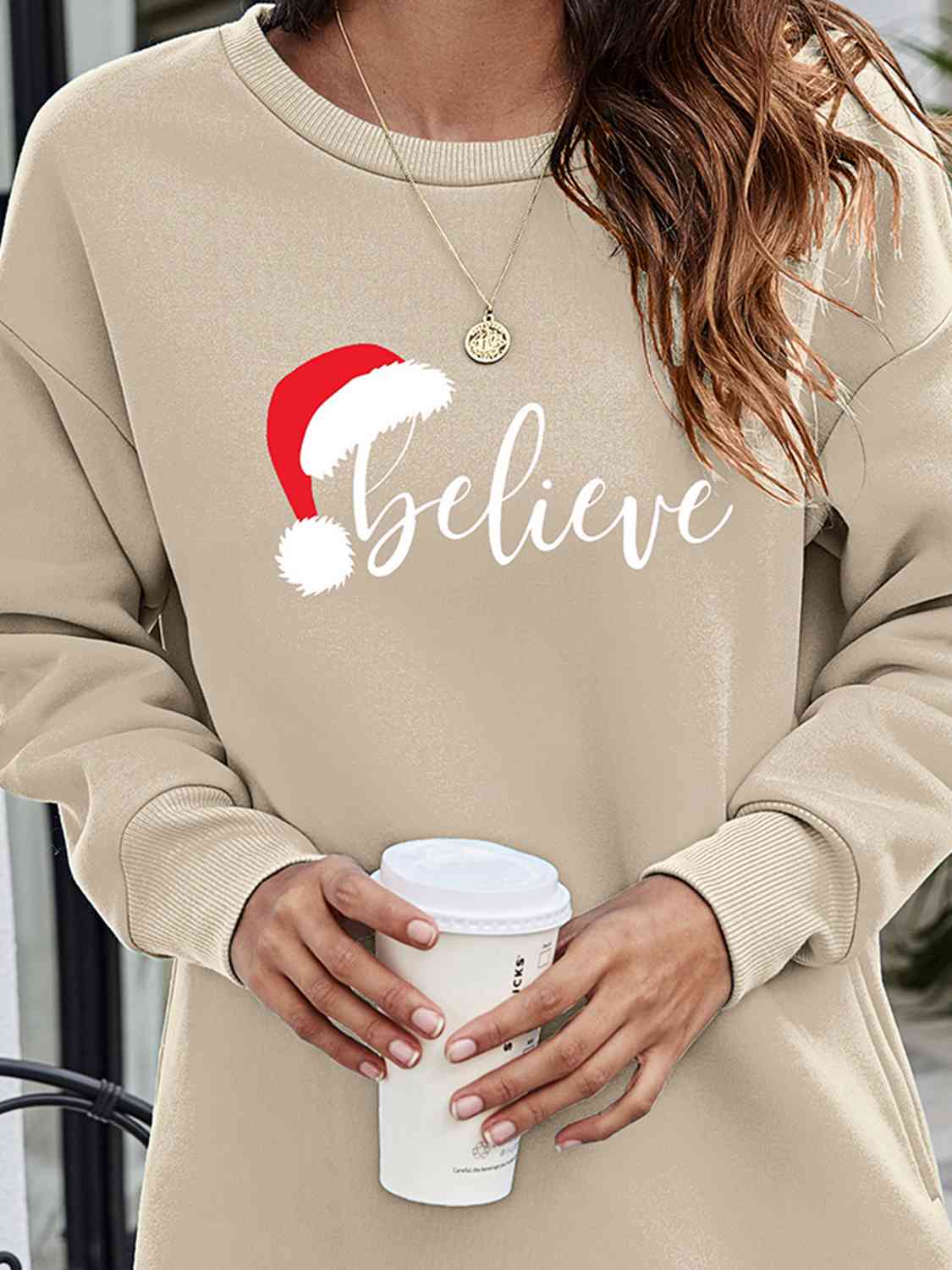 BELIEVE Graphic Tunic Sweatshirt - Sydney So Sweet