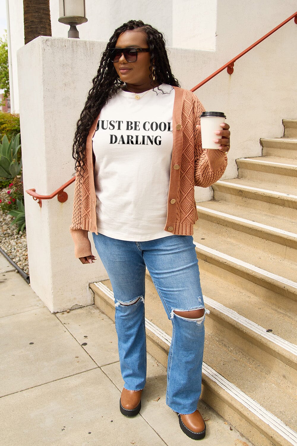 JUST BE COOL DARLING Short Sleeve T-Shirt - Sydney So Sweet