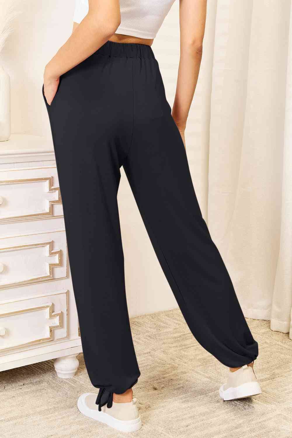 Basic Bae Full Size Soft Rayon Drawstring Waist Pants with Pockets - Sydney So Sweet