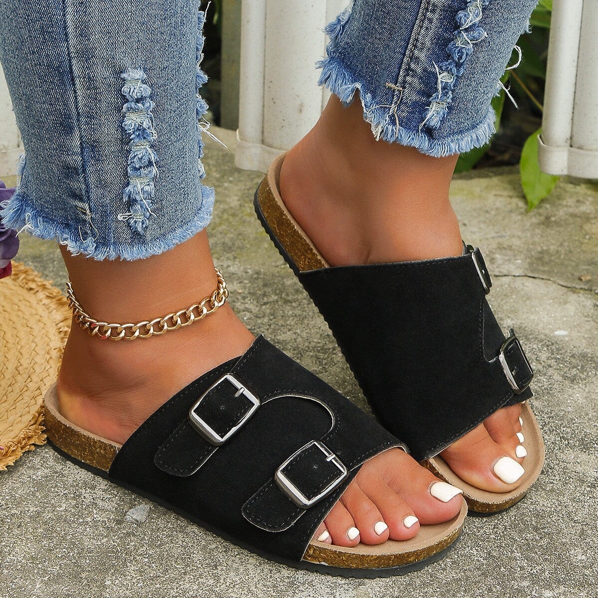 Metal Buckle Open Toe Sandals - Sydney So Sweet