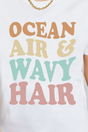 OCEAN AIR & WAVY HAIR Graphic Cotton T-Shirt - Sydney So Sweet