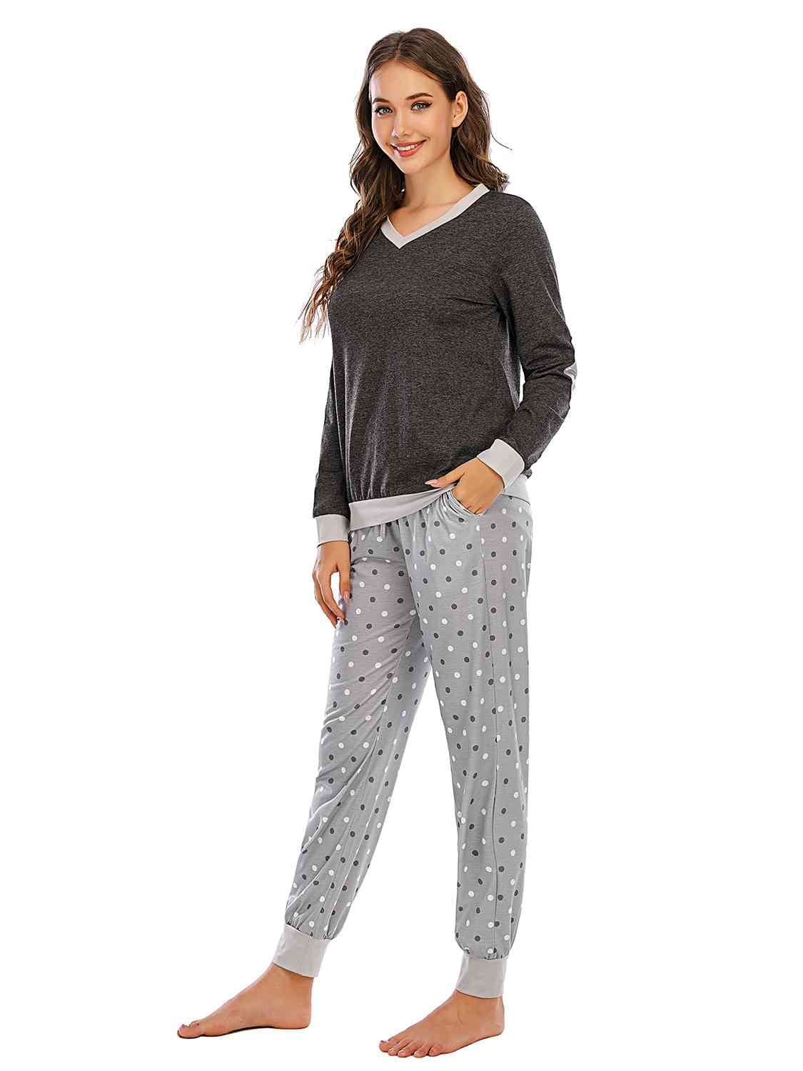 Long Sleeve Top and Polka Dot Pants Set - Sydney So Sweet