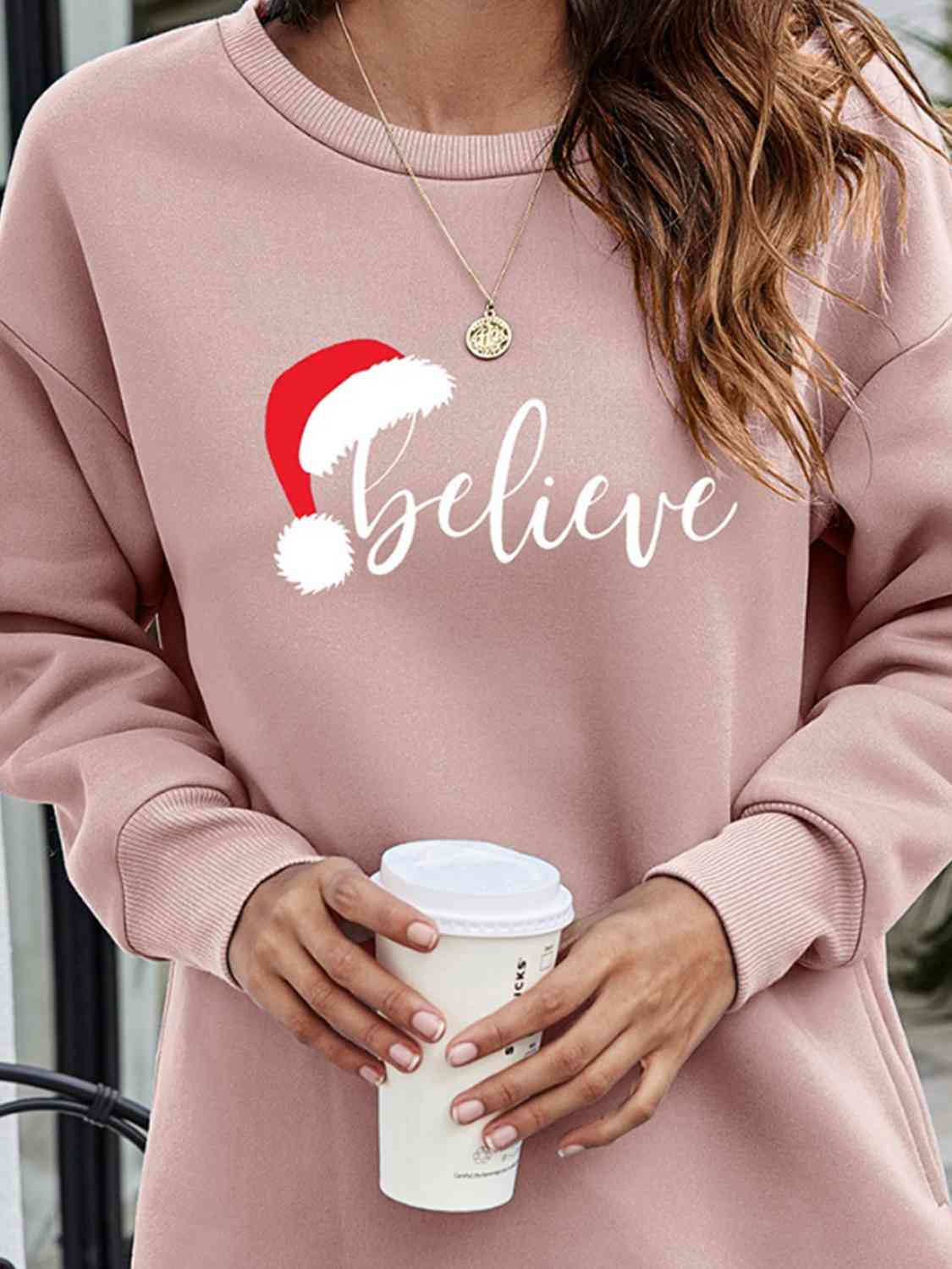 BELIEVE Graphic Tunic Sweatshirt - Sydney So Sweet