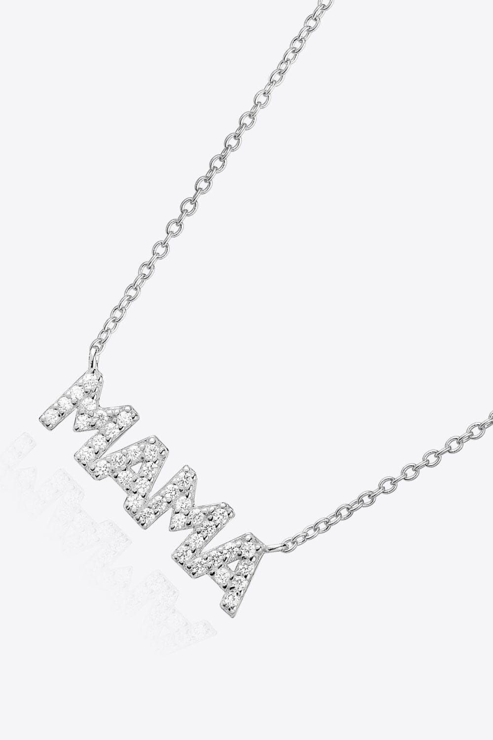 Mama Necklace, 925 Sterling Silver Dainty Link Chain with the Message Mama.  : Clothing, Shoes & Jewelry - Amazon.com