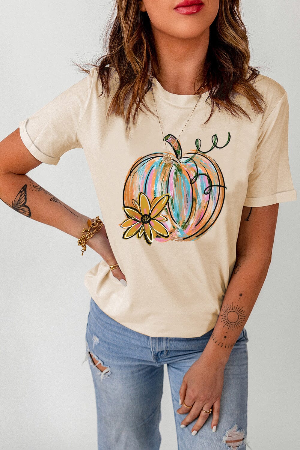 Watercolor Pumpkin Graphic Shirt