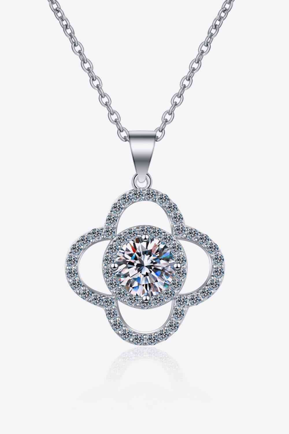 1 Carat Moissanite 925 Sterling Silver Necklace - Sydney So Sweet