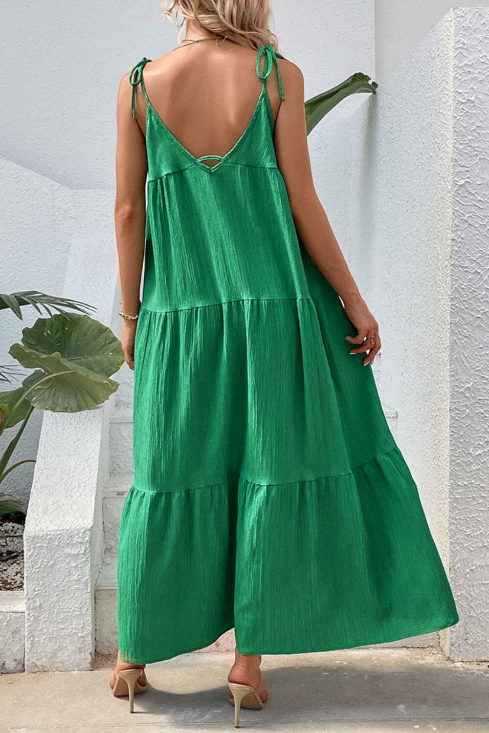 Tie-Shoulder Tiered Maxi Dress - Sydney So Sweet