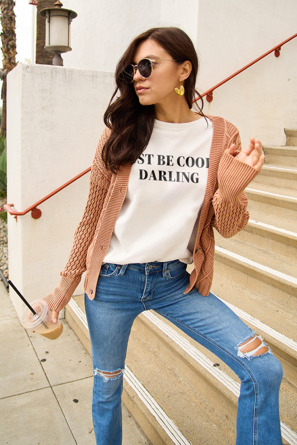 JUST BE COOL DARLING Short Sleeve T-Shirt - Sydney So Sweet