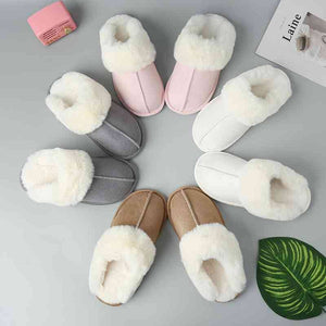 Faux Suede Center Seam Slippers - Sydney So Sweet