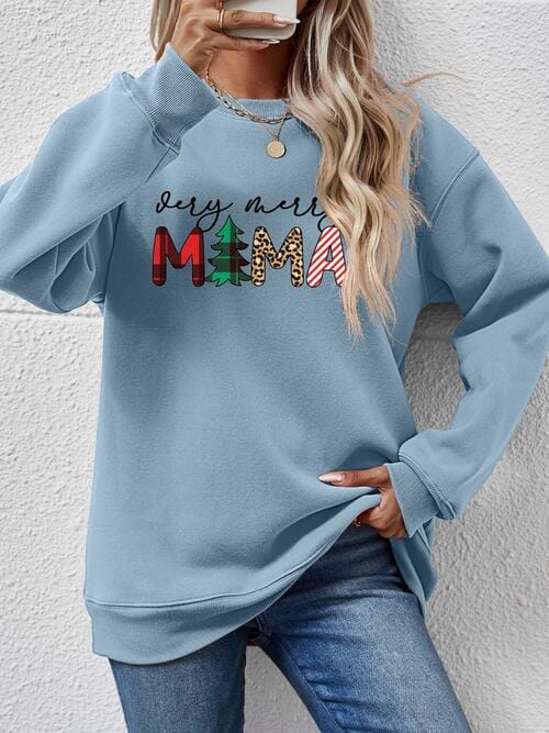 Very Merry Mama Long Sleeve Graphic Sweatshirt - Sydney So Sweet