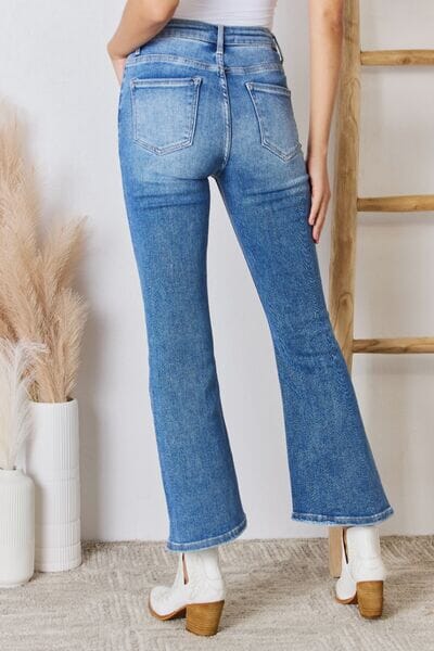 RISEN Full Size High Rise Ankle Flare Jeans - Sydney So Sweet